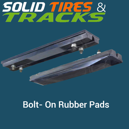 18" 450mm Bolt-On Rubber Pad 154mm Pitch- Heavy Duty